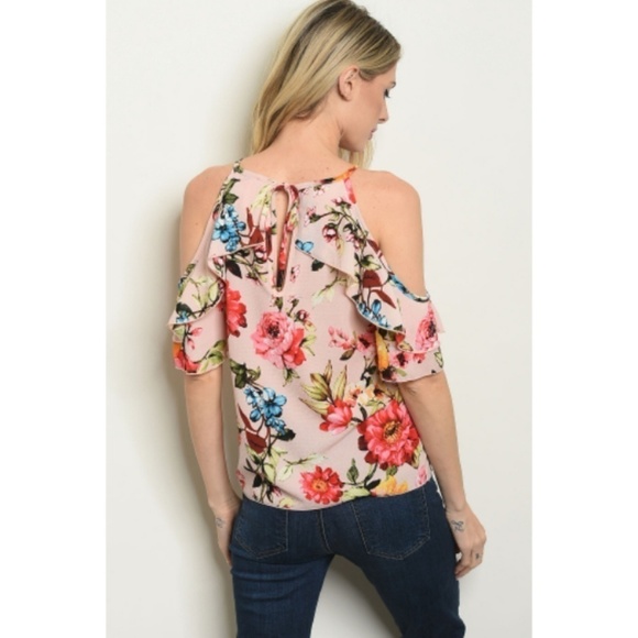 LAST Blush Pink Floral Blouse - Picture 2 of 6